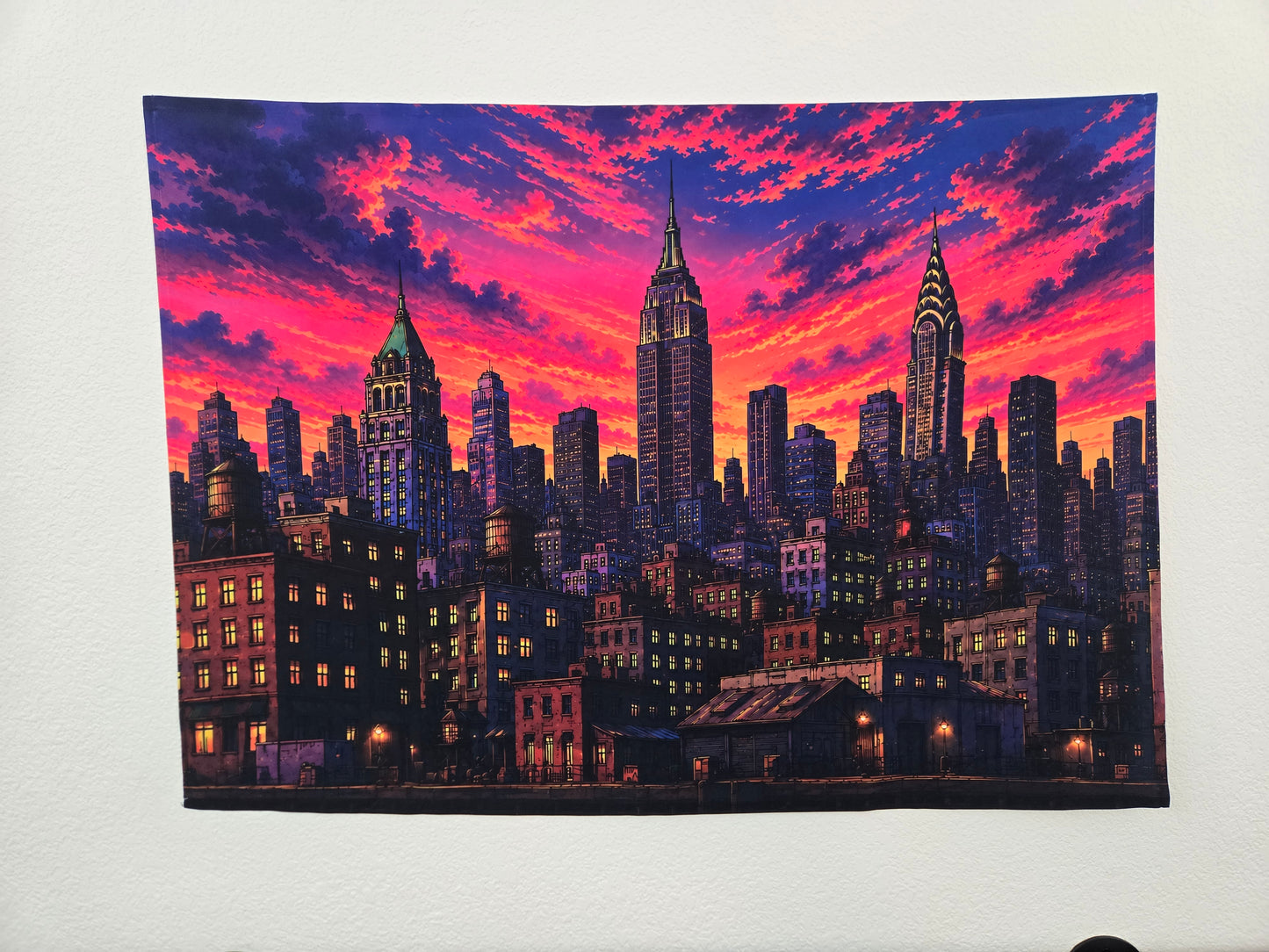 City Skyline Wall Tapestry